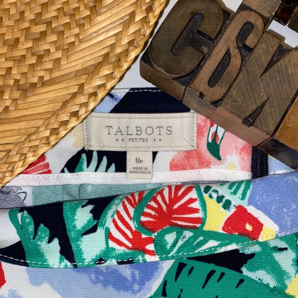 TALBOTS Kitschy Vacation Print A-Line Skirt - Picture 6 of 12